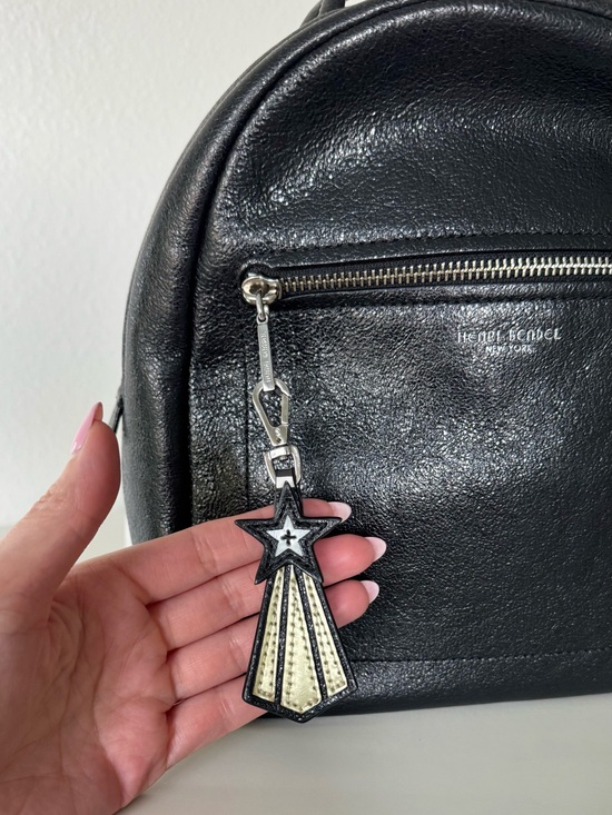 Henri Bendel Mini Black Leather Backpack with Star Charm main image 14